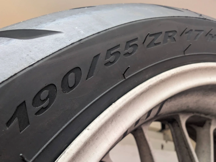 Tire dimensions on a tire