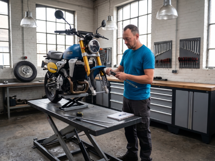 Measuring the front fork